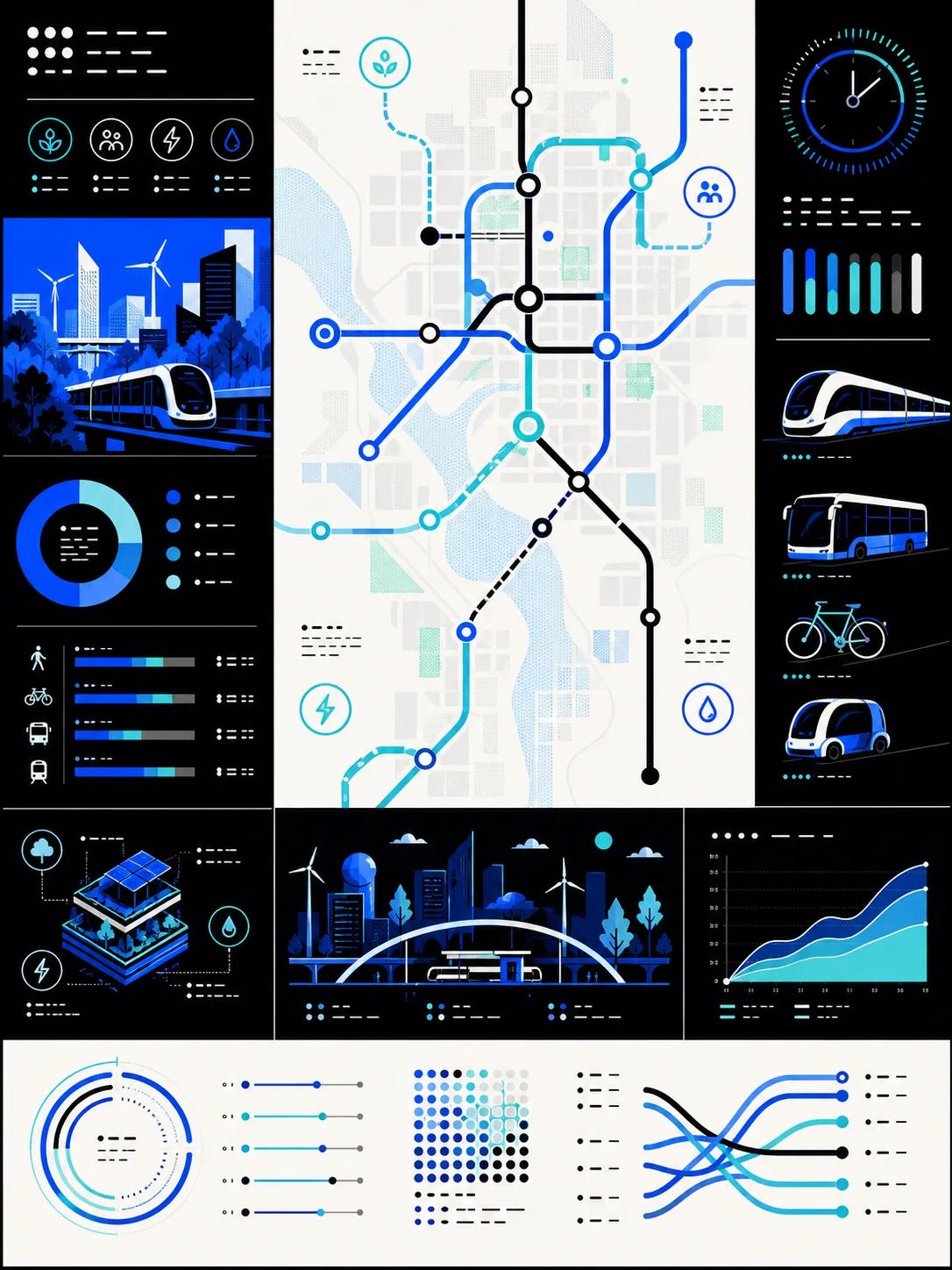 Structured transit infographic example for the Seedream 5.0 Pro AI Image generator
